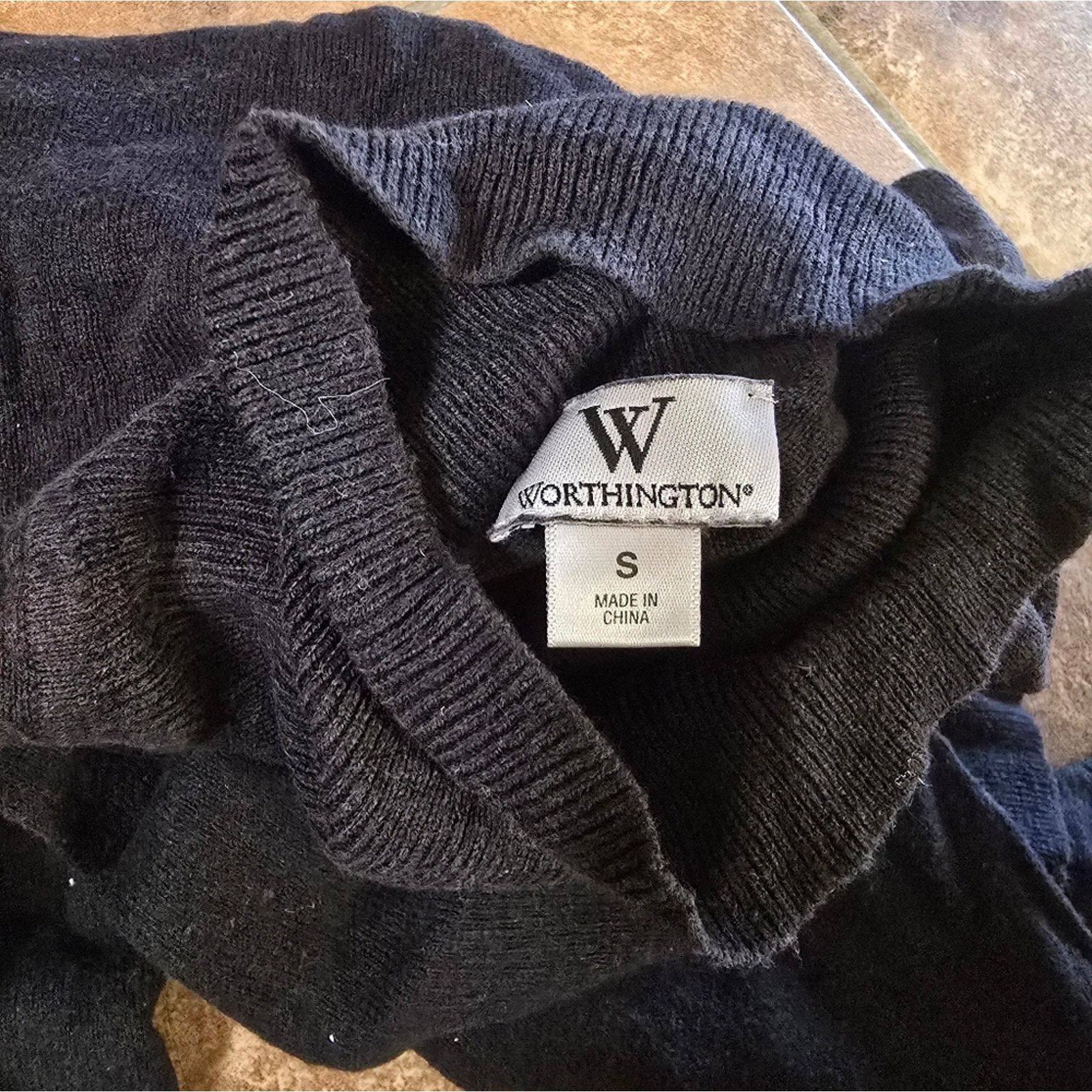 Worthington Black Classic | WORTHINGTON | Turtleneck Sweater Size S / US 4 / IT 40 - 3 Thumbnail