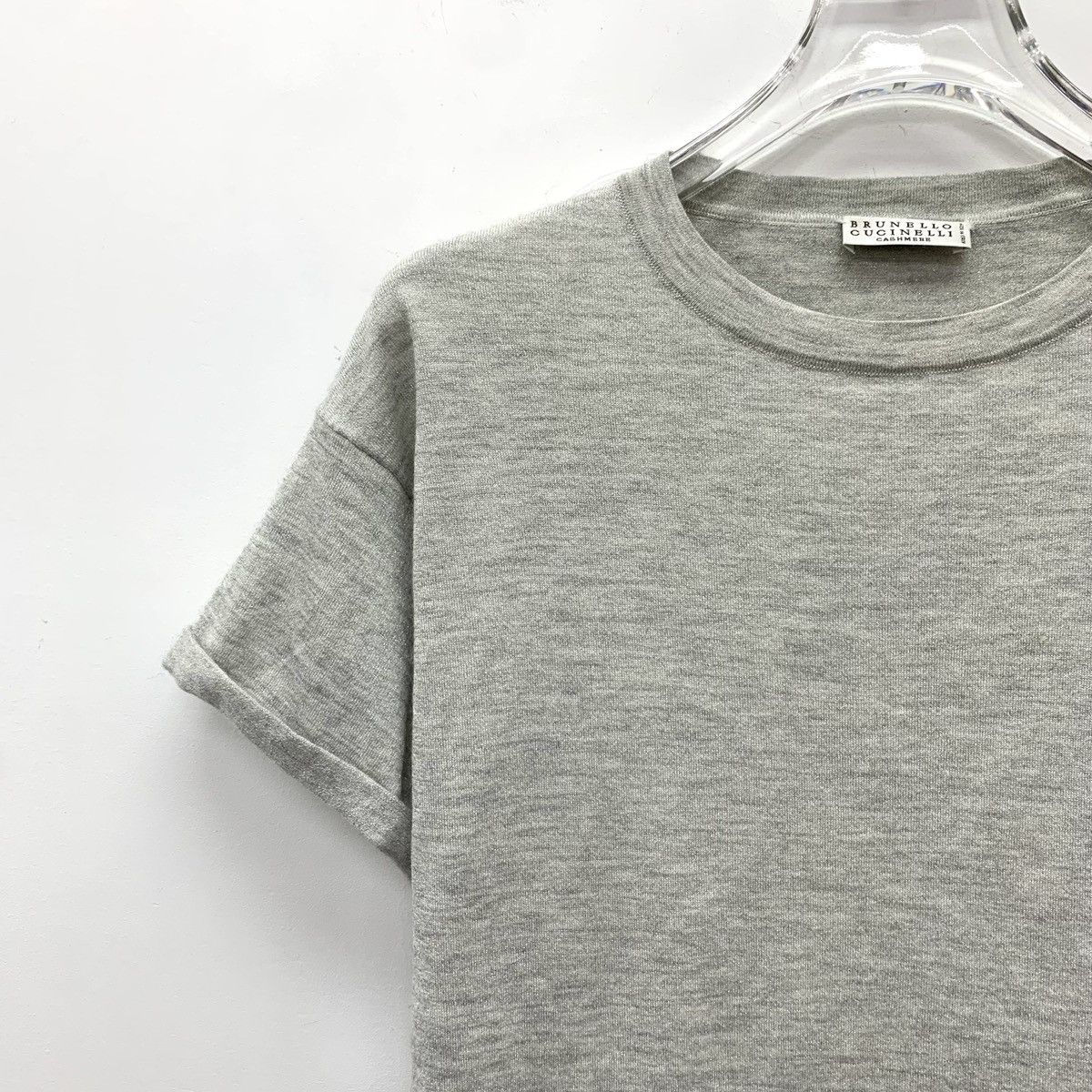 Brunello Cucinelli Brunello Cucinelli Cashmere Short Sleeve T-shirt K26WX Size S / US 4 / IT 40 - 3 Thumbnail
