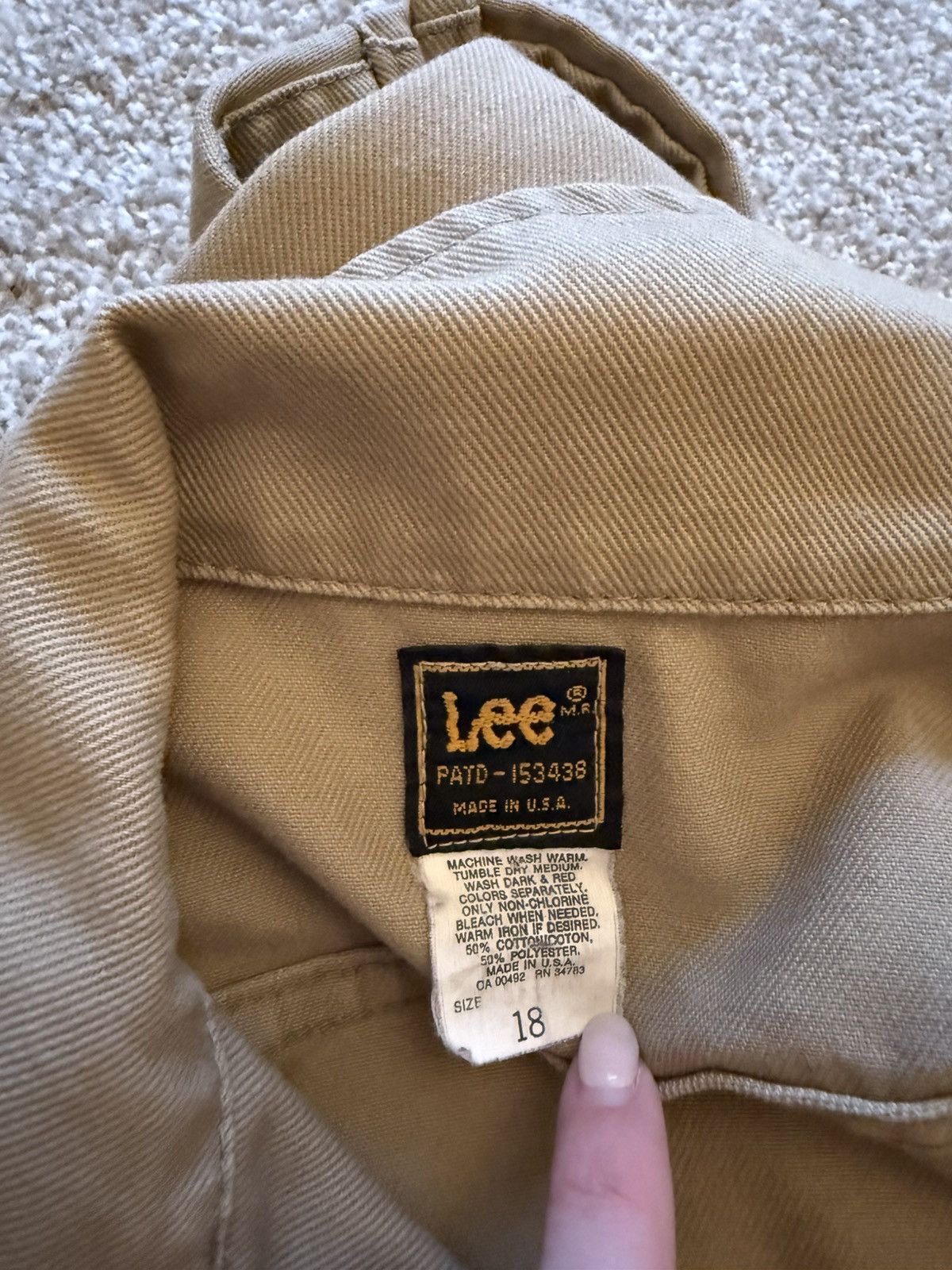 Lee Vintage 70s Lee Khaki Trucker Jacket USA Made Size S / US 4 / IT 40 - 3 Thumbnail