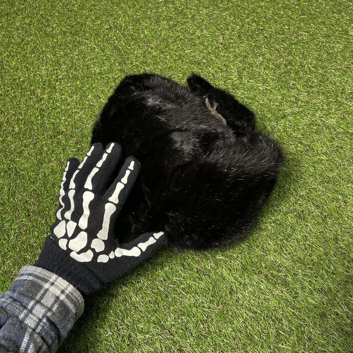 Vintage Vintage Y2K Fuzzy Beanie Black Streetwear Alt Grunge Boxy OS Size ONE SIZE - 6 Thumbnail