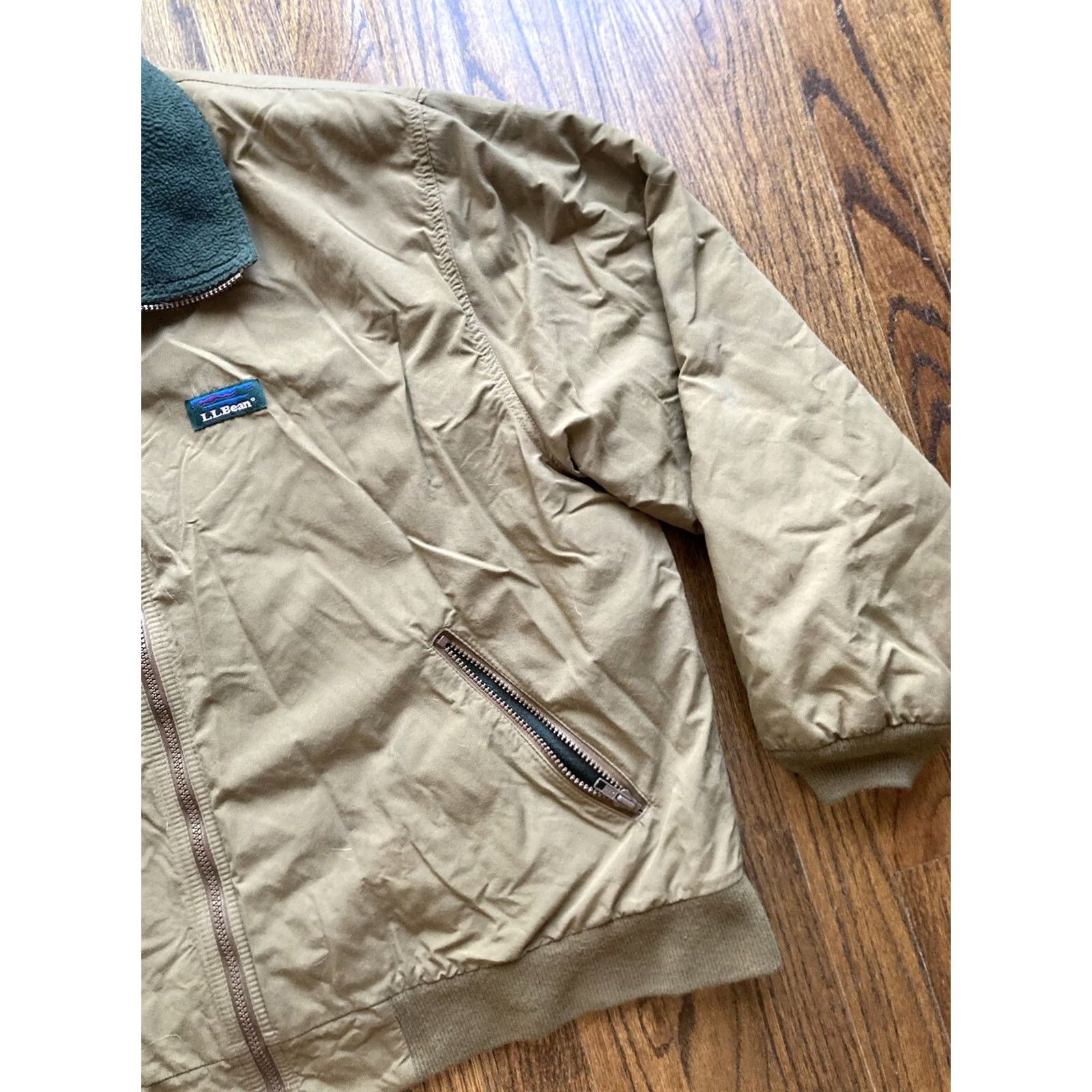 Vintage VINTAGE L.L. Bean Jacket Bomber Full Zip Mens 2XL Beige Size US XXL / EU 58 / 5 - 3 Thumbnail