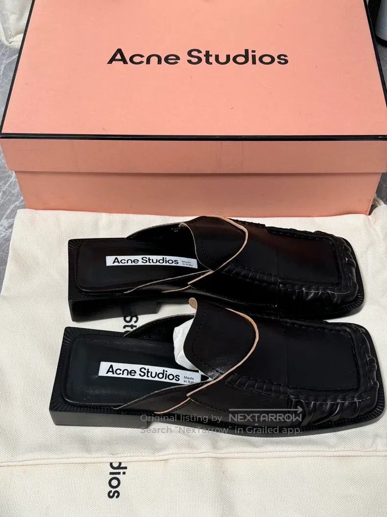 Acne Studios Acne Studios Square-Toe Loafers Size US 5.5 / IT 35.5 - 8 Thumbnail
