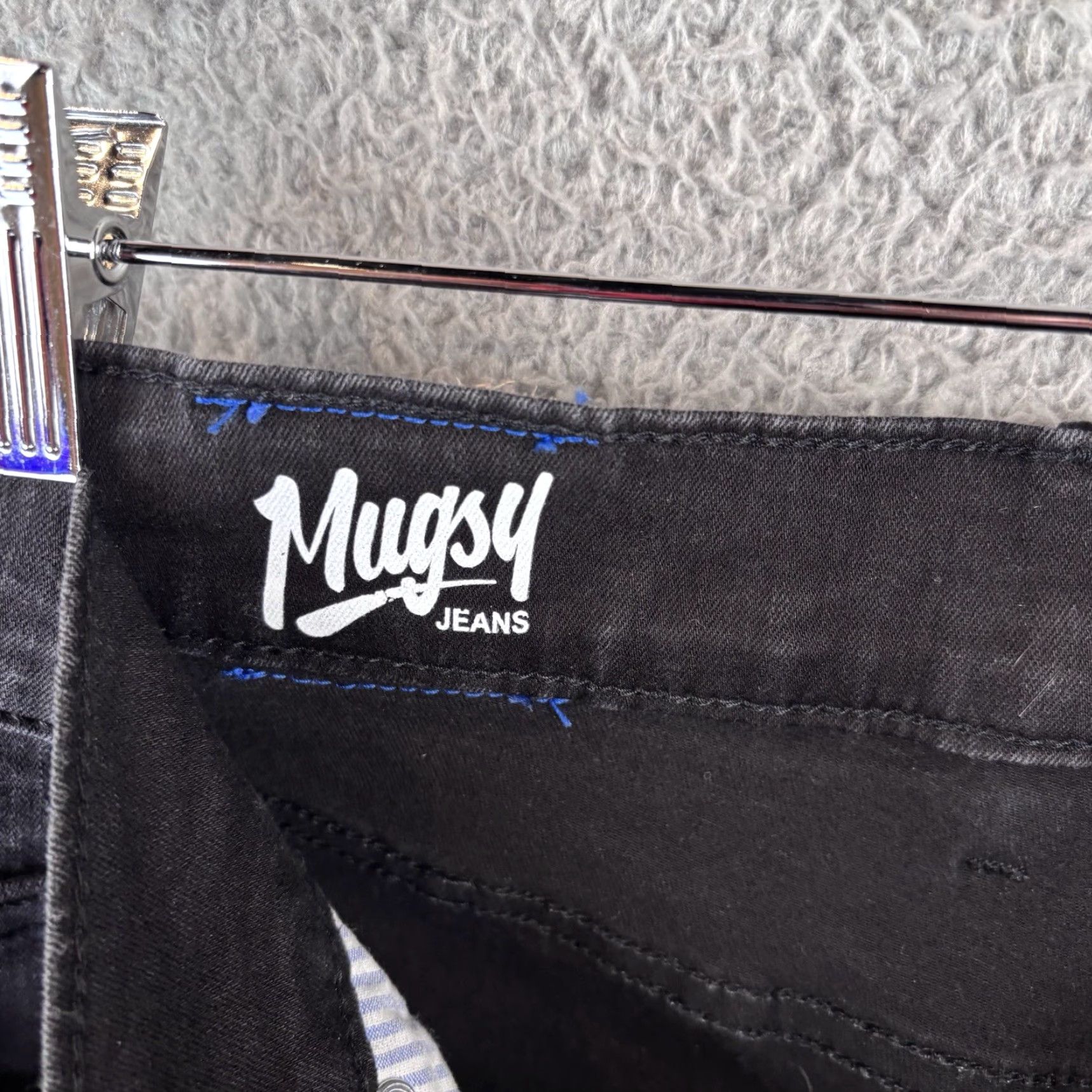 Denime Mugsy Jeans Mens 34X34 Black Denim Pants Willys Stretch Comfort Flex FLX3NDG Size US 34 / EU 50 - 3 Thumbnail
