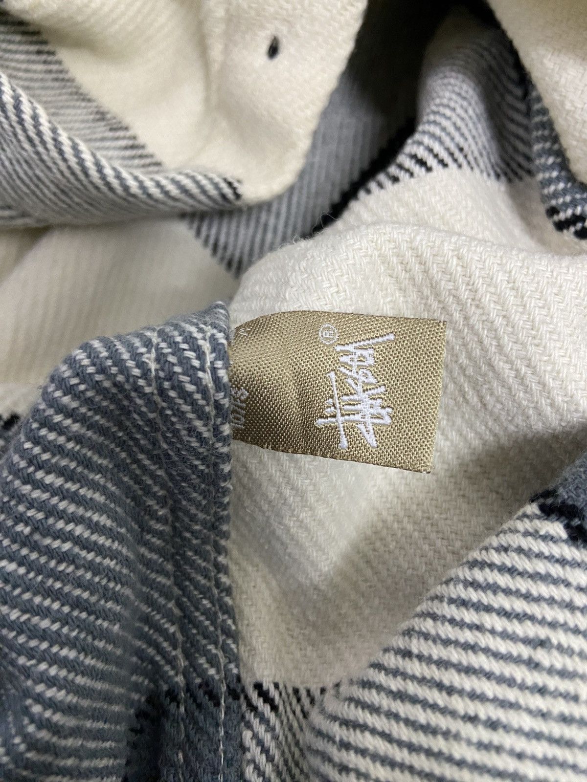 Flannel × Stussy × Vintage Stussy Flannel Long Sleeve Collar Shirt Size US L / EU 52-54 / 3 - 8 Thumbnail