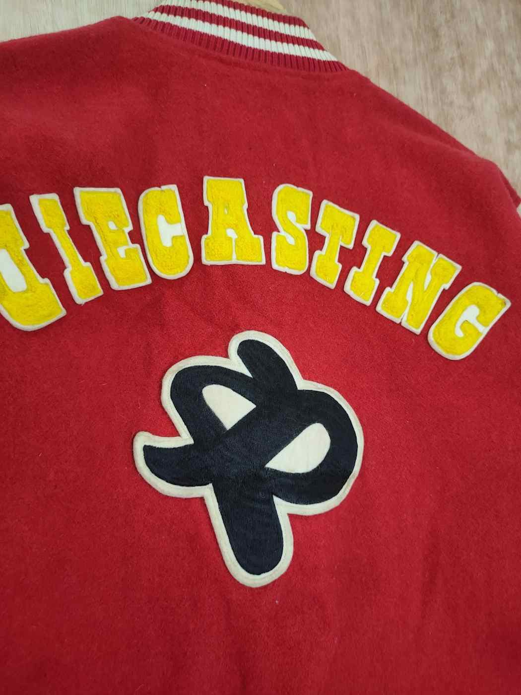 Vintage Die Casting red varsity jacket wool vintage #4213 DLAL Size US L / EU 52-54 / 3 - 4 Thumbnail
