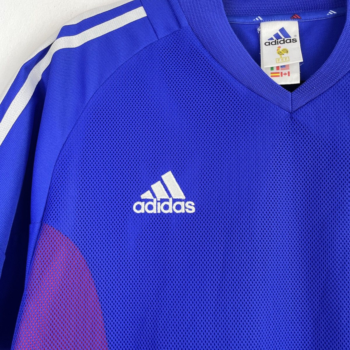 Adidas Vintage France 2002/2004 Home Jersey Adidas Men’s Shirt Size US M / EU 48-50 / 2 - 3 Thumbnail