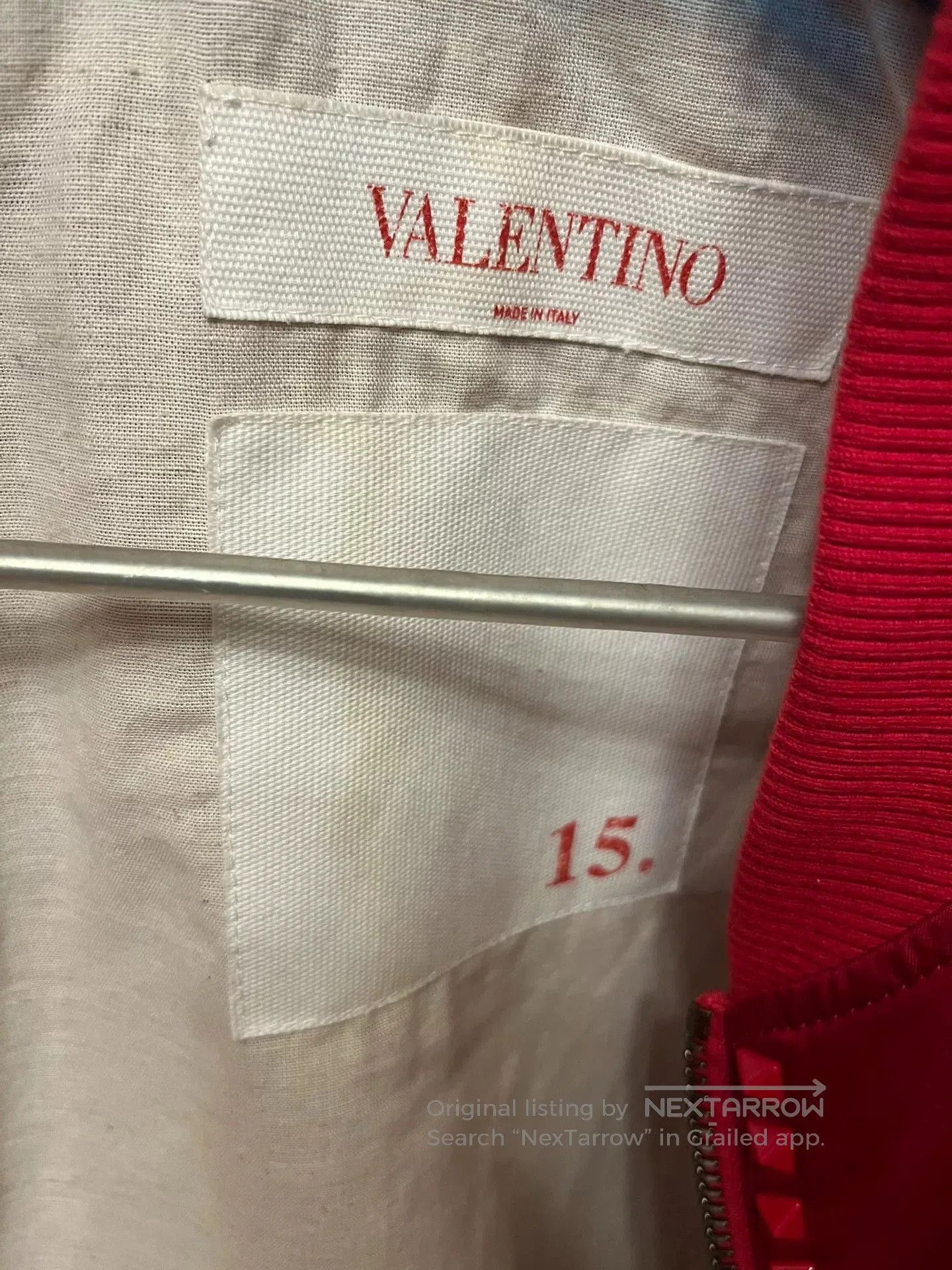 Valentino Valentino Red Studded Bomber Jacket. Size US XS / EU 42 / 0 - 6 Thumbnail