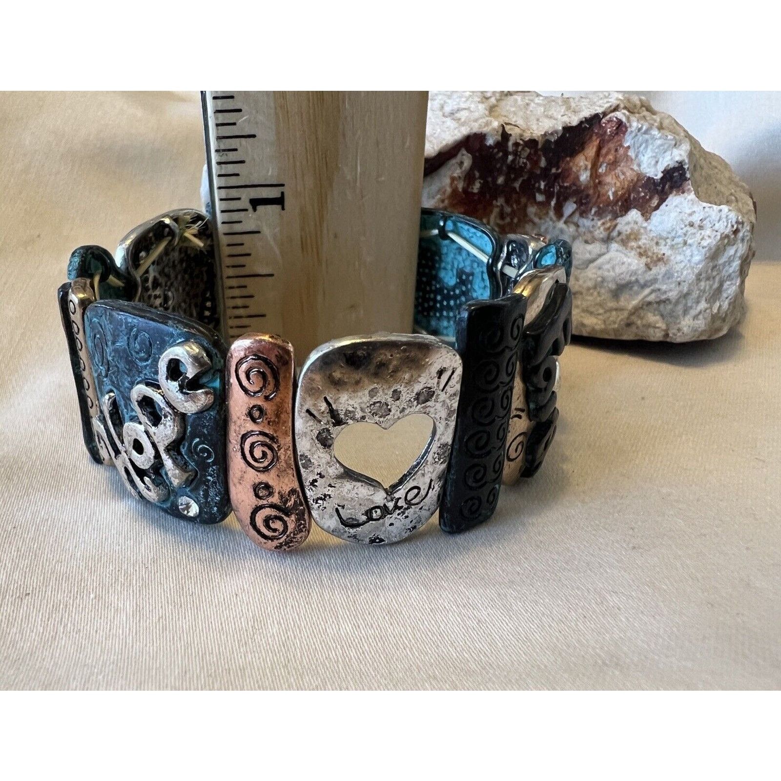 Other Women’s Stretchy Unique Wisdom Owl Copper & Teal Bracelet Size ONE SIZE - 6 Thumbnail