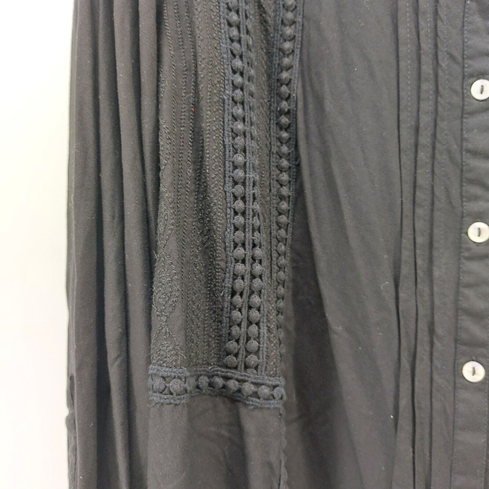 Other JM Collection Womens Black 3/4 Sleeve Blouse Pleated Button Size XL / US 12-14 / IT 48-50 - 12 Thumbnail