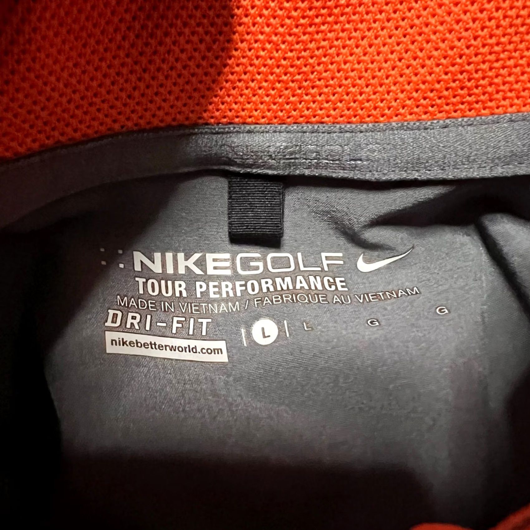 Nike Nike Golf Vest Mens Large 1/4 Zip Dri-Fit Performance Vest Gray Orange Jacket Vest Gray Orange Mens L Size US L / EU 52-54 / 3 - 4 Thumbnail