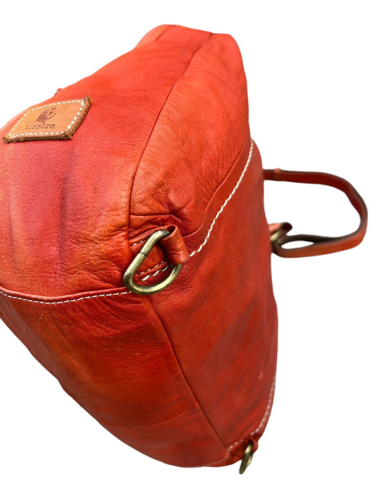 Leather Kissora Japan Sun Faded Patina Leather 2 Way Sling Bag Size ONE SIZE - 13 Thumbnail