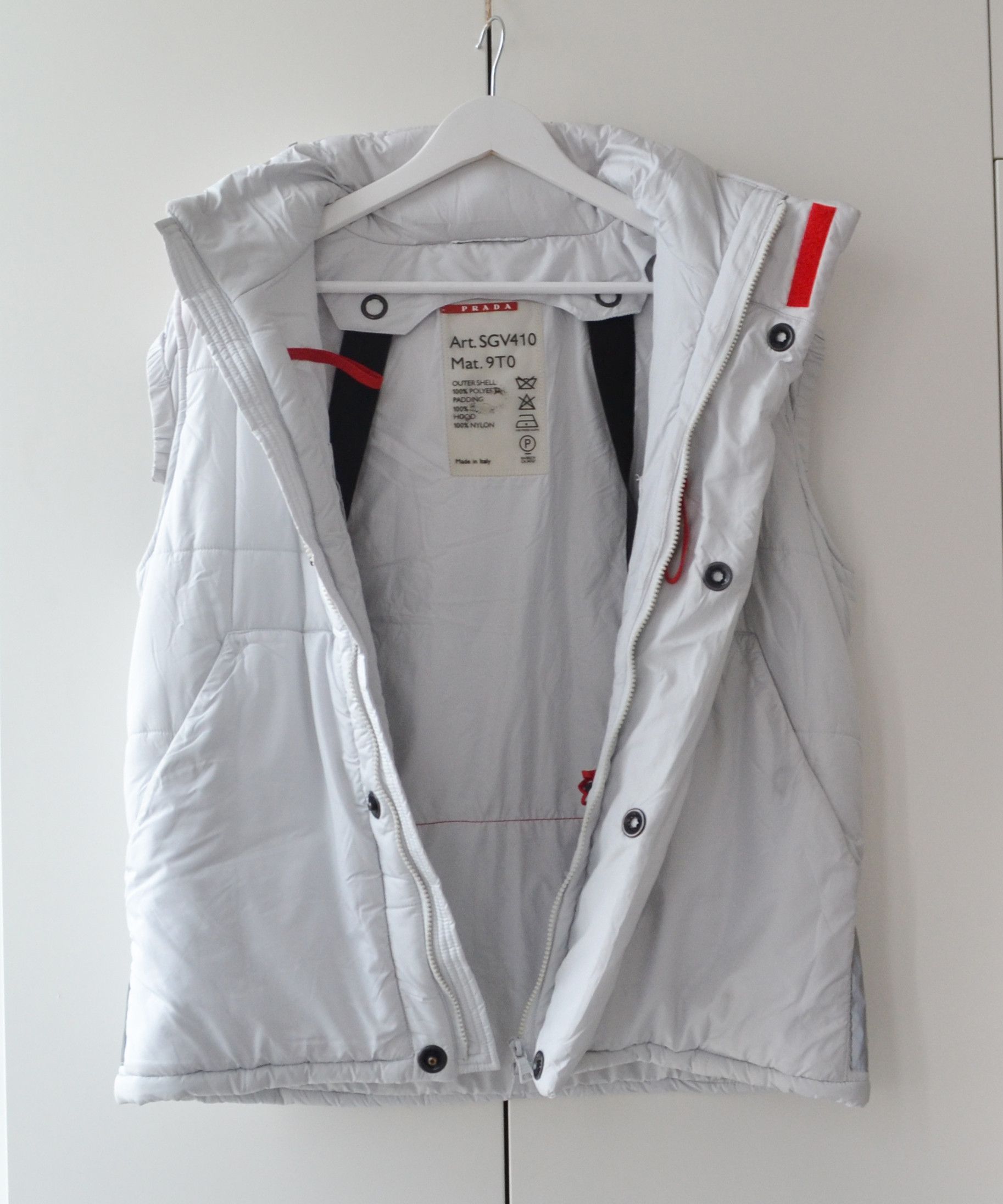 Prada PRADA Vest Reflective Jacket Hooded Utility Nylon Strap Size US M / EU 48-50 / 2 - 4 Thumbnail