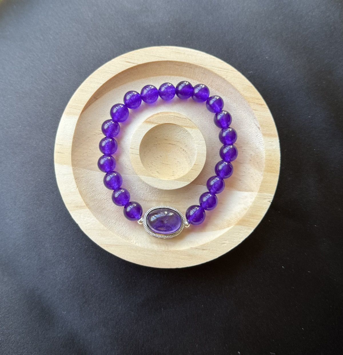 Handmade Amethyst Bracelet Size ONE SIZE - 3 Thumbnail