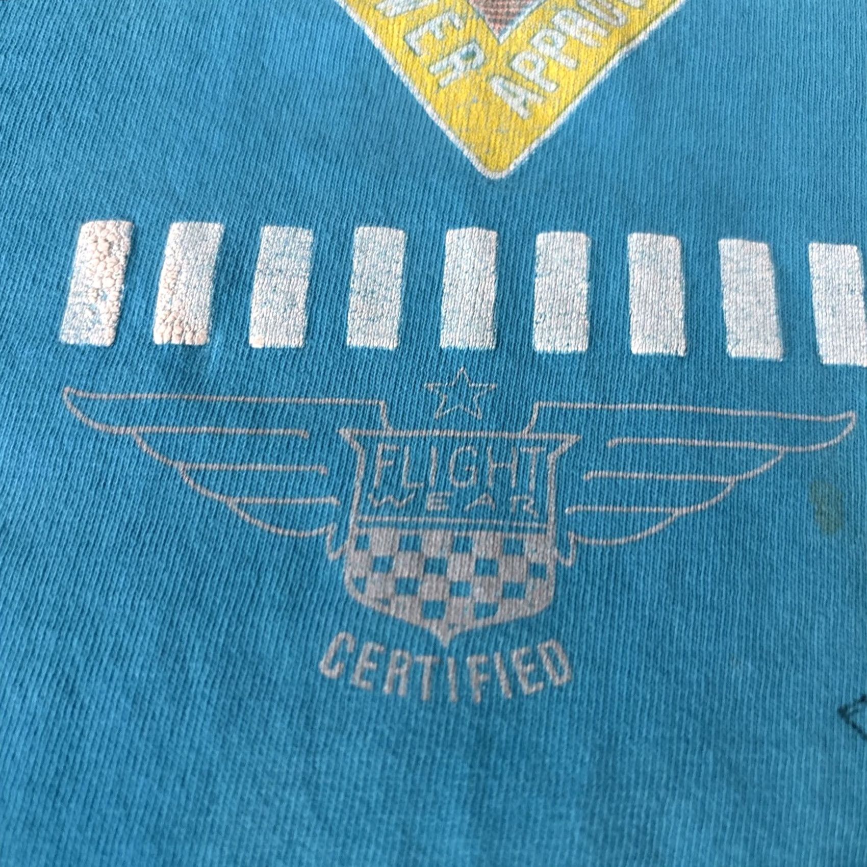 Vintage VINTAGE 1980s Norfolk Airborne Flight Wear T Shirt Sid Tee USA L Blue Size US L / EU 52-54 / 3 - 3 Thumbnail