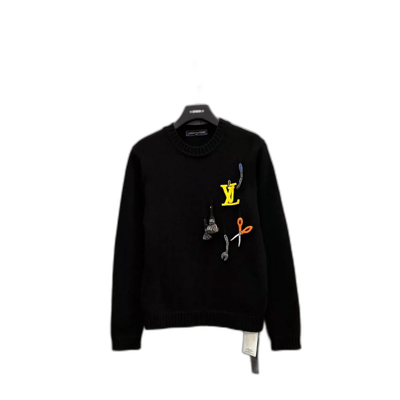 Louis Vuitton Louis Vuitton Logo Embroidered Knitted Sweater Size S Size US S / EU 44-46 / 1 - 1 Thumbnail