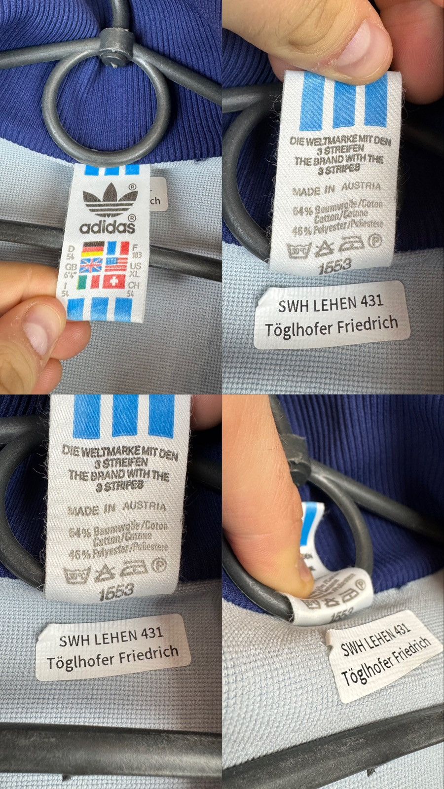 Adidas Vintage Adidas Track Jacket Made in Austria Size US XL / EU 56 / 4 - 3 Thumbnail