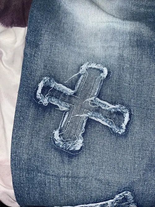 VIBE Jeans With Embroidered Letters Size 28" / US 6 / IT 42 - 3 Thumbnail