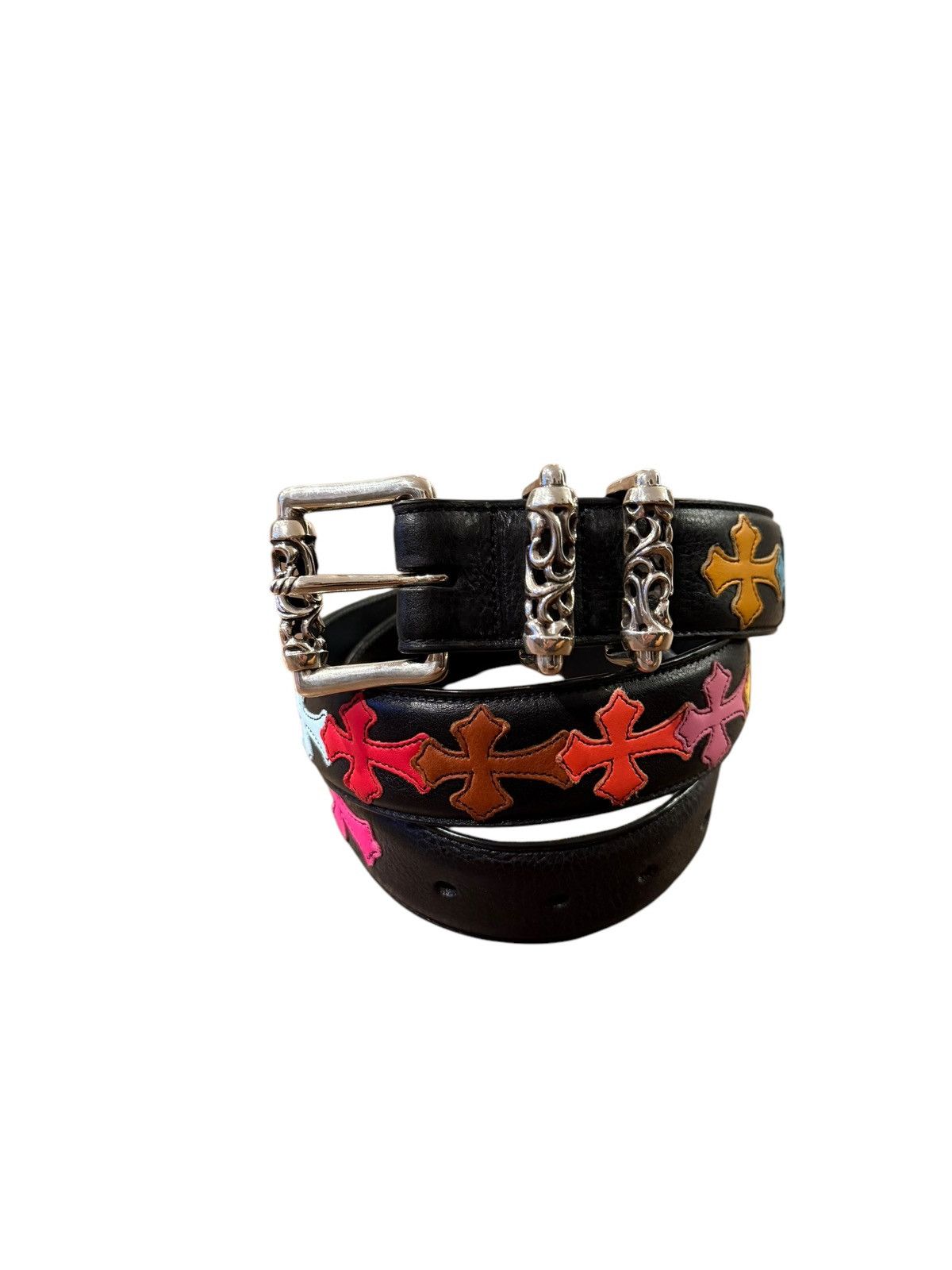 Chrome Hearts 1/1 Multi Color Cross Patch Roller Belt | Grailed