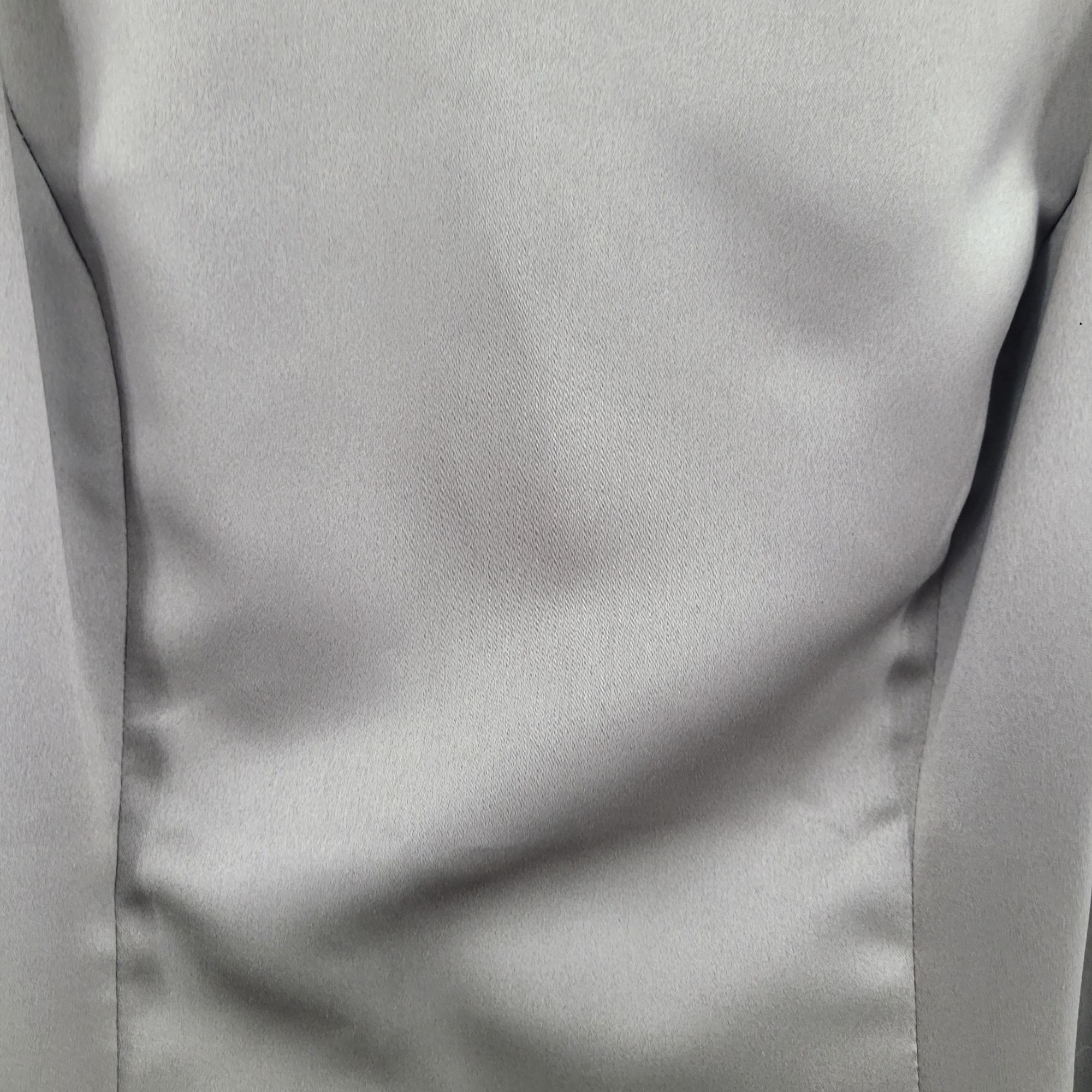 Vintage Vintage Womens Satin Sheath Gown Side Slit Size XS Taupe Neu Size XS / US 0-2 / IT 36-38 - 7 Thumbnail