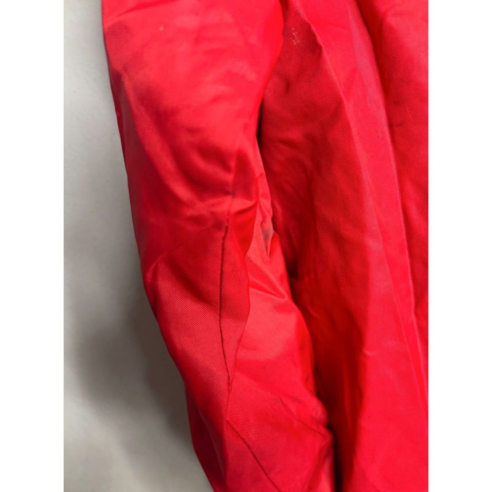 Chalk Line VINTAGE Chalk Line Windbreaker Jacket Mens L Red 80s 90s Football Nylon Satin Lined Quilted Spring Fall Winter Snap On Button Zip Buttoned Bordered Size US L / EU 52-54 / 3 - 7 Thumbnail