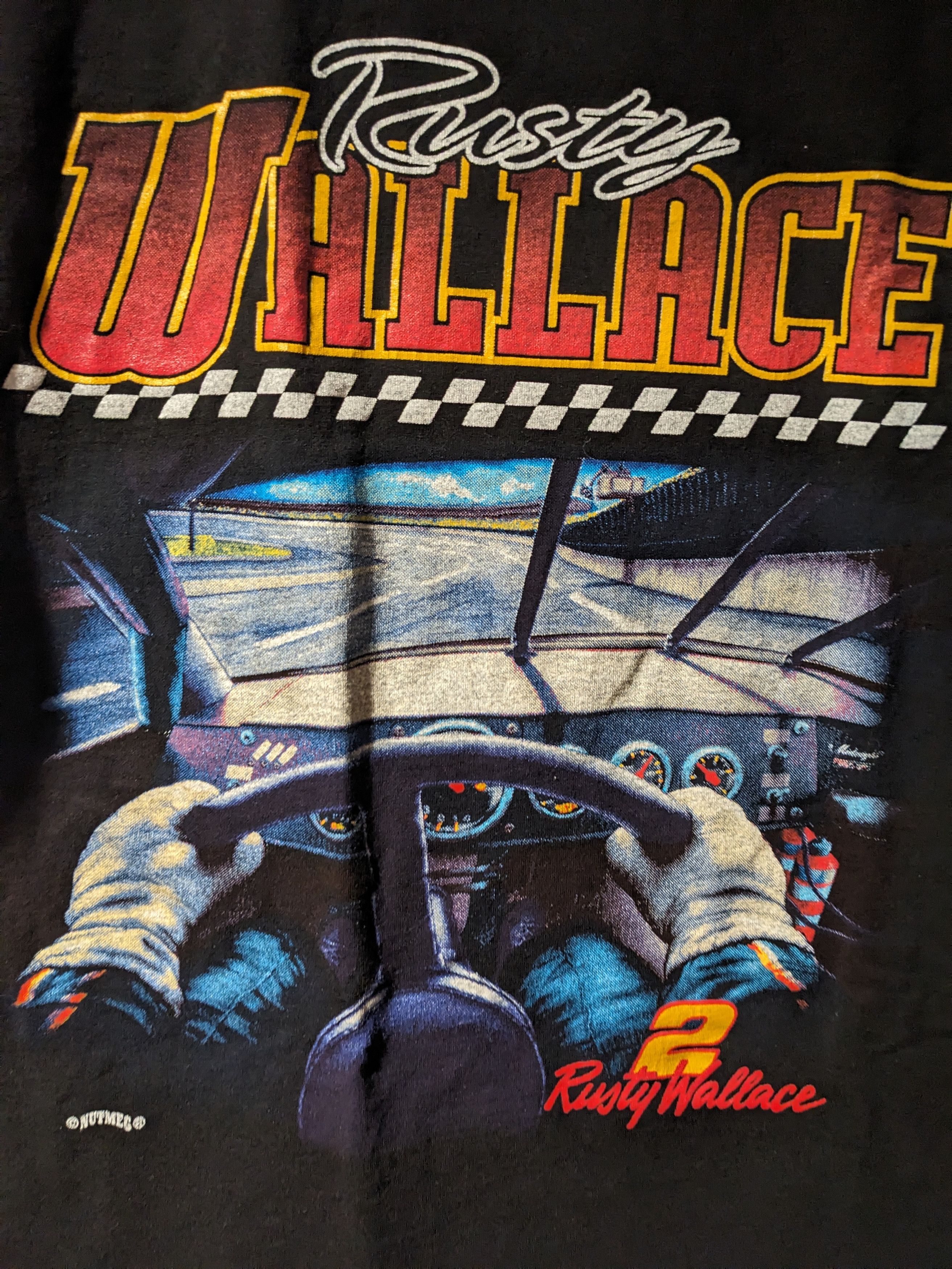 Nutmeg × Vintage Vintage 90s Rusty Wallace Nascar Chase Authentic T-Shirt Size US L / EU 52-54 / 3 - 2 Thumbnail