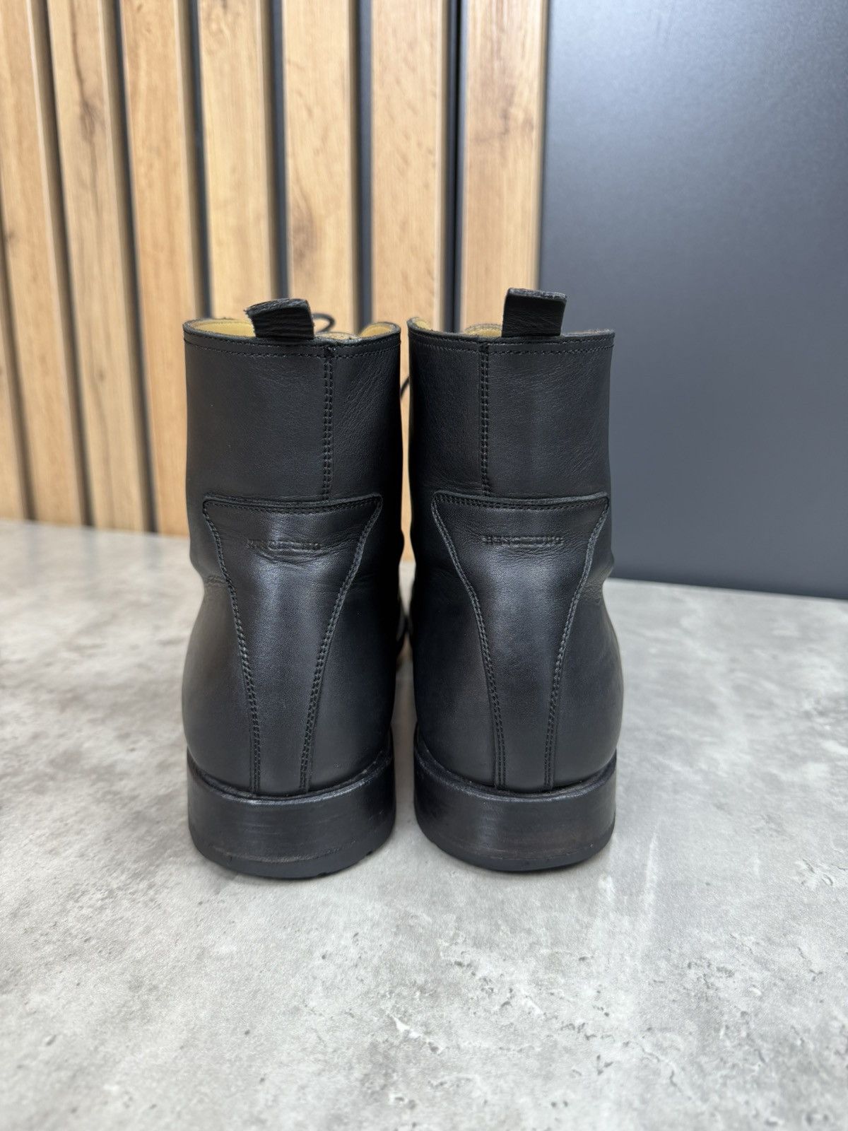 Heschung Heschung Black Leather Cap Toe Lace Up Ankle Boots Size 9 Size US 10 / EU 43 - 3 Thumbnail