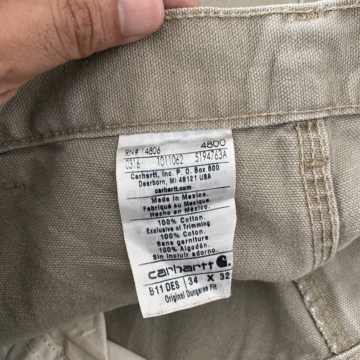 Carhartt Size 34x31 Vintage Carhartt Desert Grey Carpenter Work Pants Size US 34 / EU 50 - 25 Thumbnail