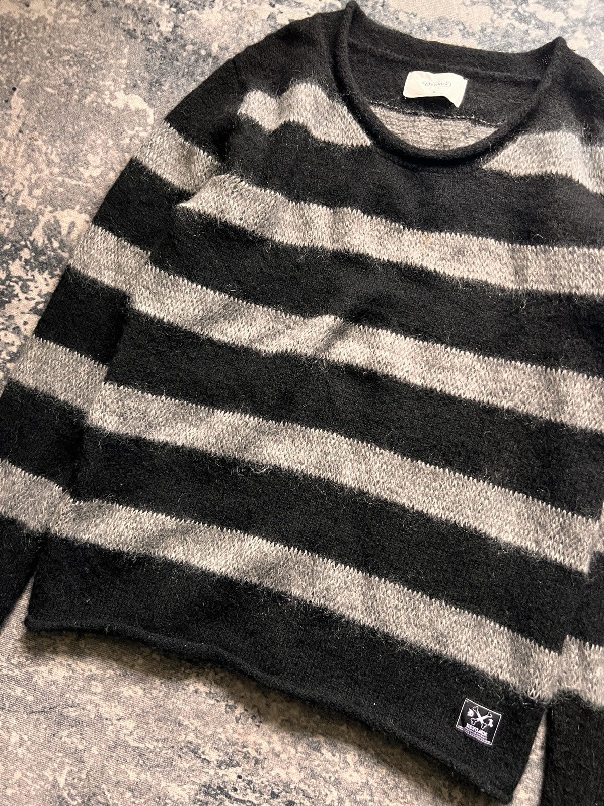 Devilock Devilock Made in Japan Stripe Mohair Sweater Size US XL / EU 56 / 4 - 4 Thumbnail
