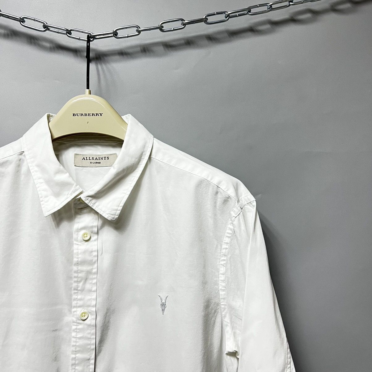 Allsaints Allsaints Shirt White Long Sleeve size XL Size US XL / EU 56 / 4 - 3 Thumbnail