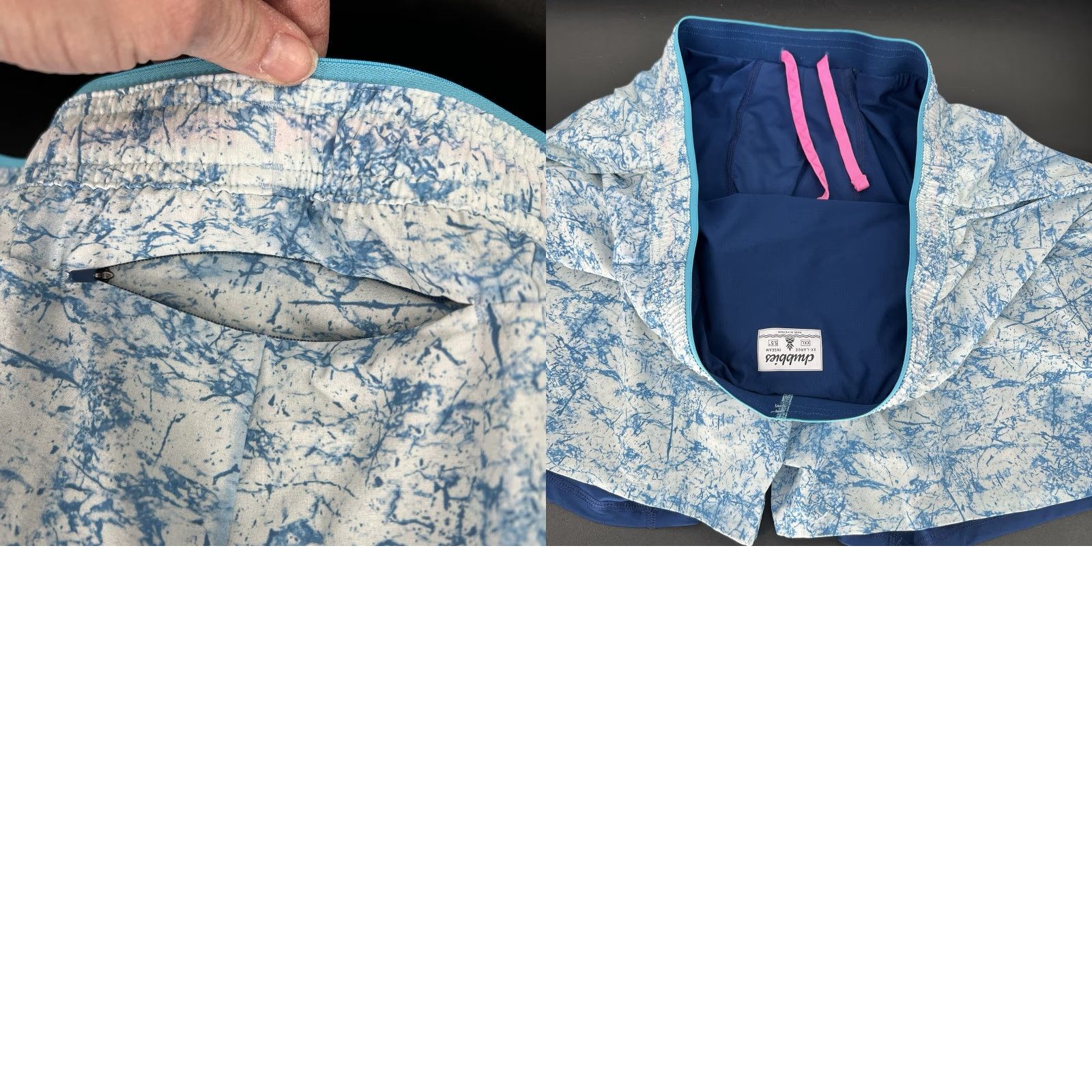 Chubbies Chubbies Shorts Men’s 2XL 5.5” Training Lined Splatter Blue Athletic Shorts Size US 39 - 8 Thumbnail