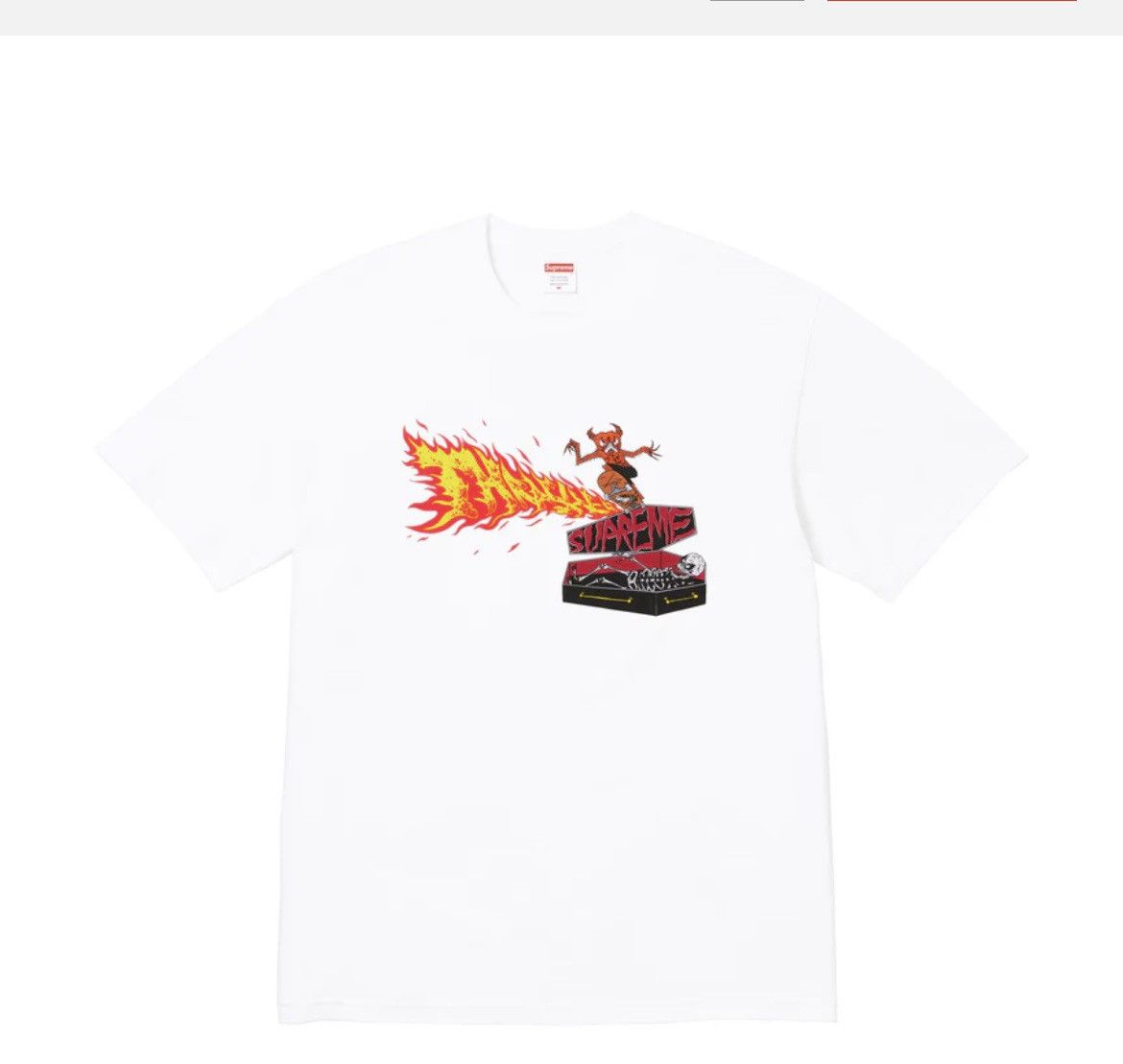 Supreme Supreme x Thrasher Back Tail Tee White XXL Size US XXL / EU 58 / 5 - 1 Thumbnail