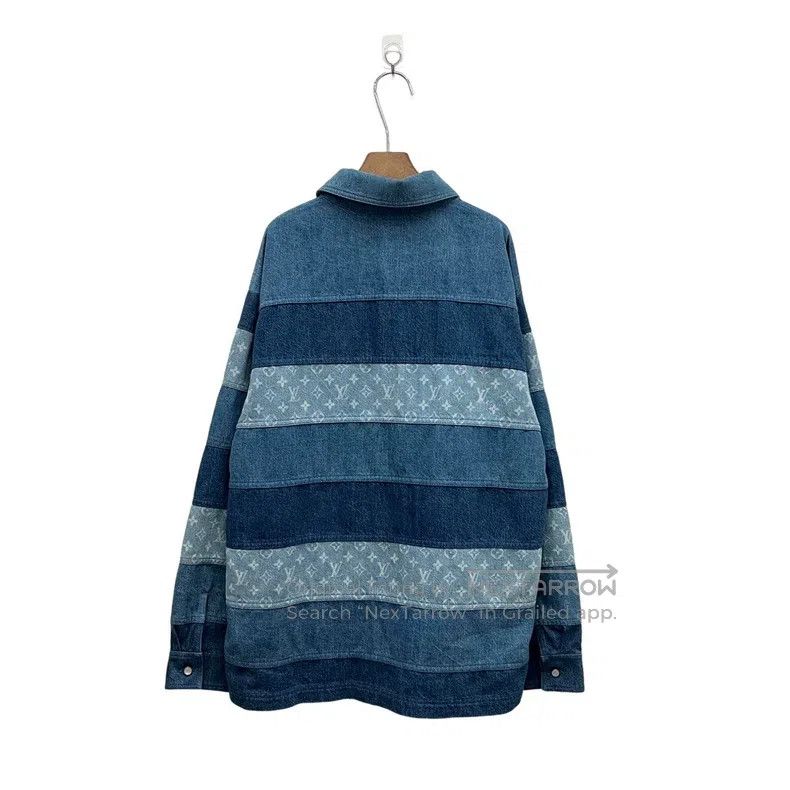 Louis Vuitton Louis Vuitton Blue striped full-print polo long sleeve Size US M / EU 48-50 / 2 - 4 Thumbnail