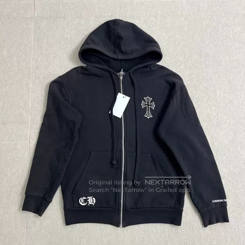 Chrome Hearts CHROME HEARTS Size M Black cross-collar zip-up hoodie Size US M / EU 48-50 / 2 - 1 Thumbnail