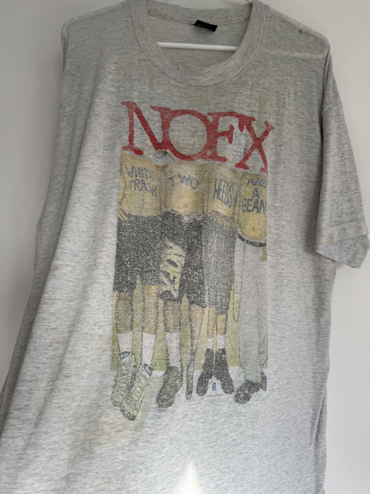 Vintage 1993 Paper Thin NOFX shirt Size US XL / EU 56 / 4 - 2 Thumbnail