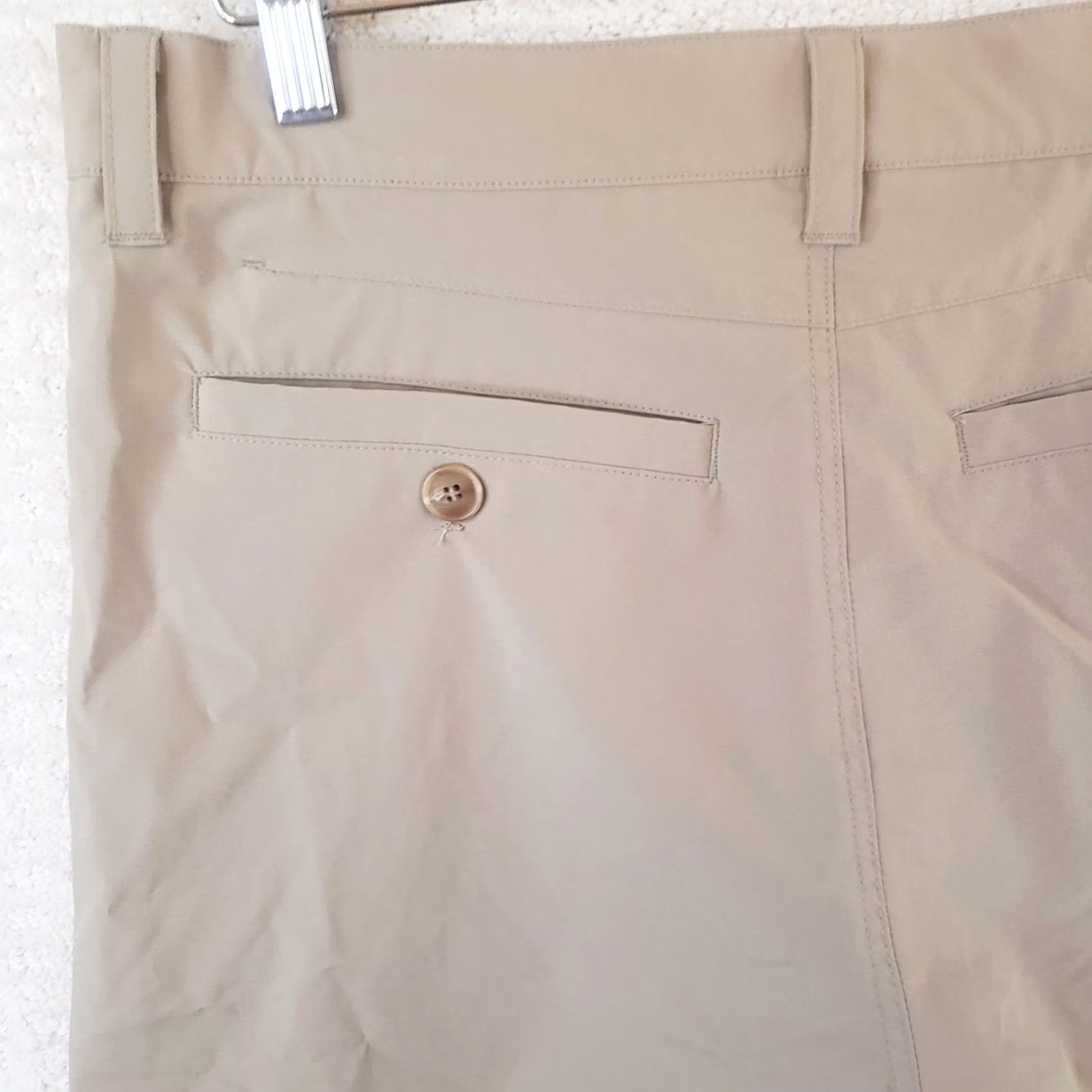 Logo 7 HARLESTONS KHAKI Polyester Spandex Bird Logo Shorts Men's 33x8 Golf Casual Workwear Outdoor Sports Size US 33 - 6 Thumbnail