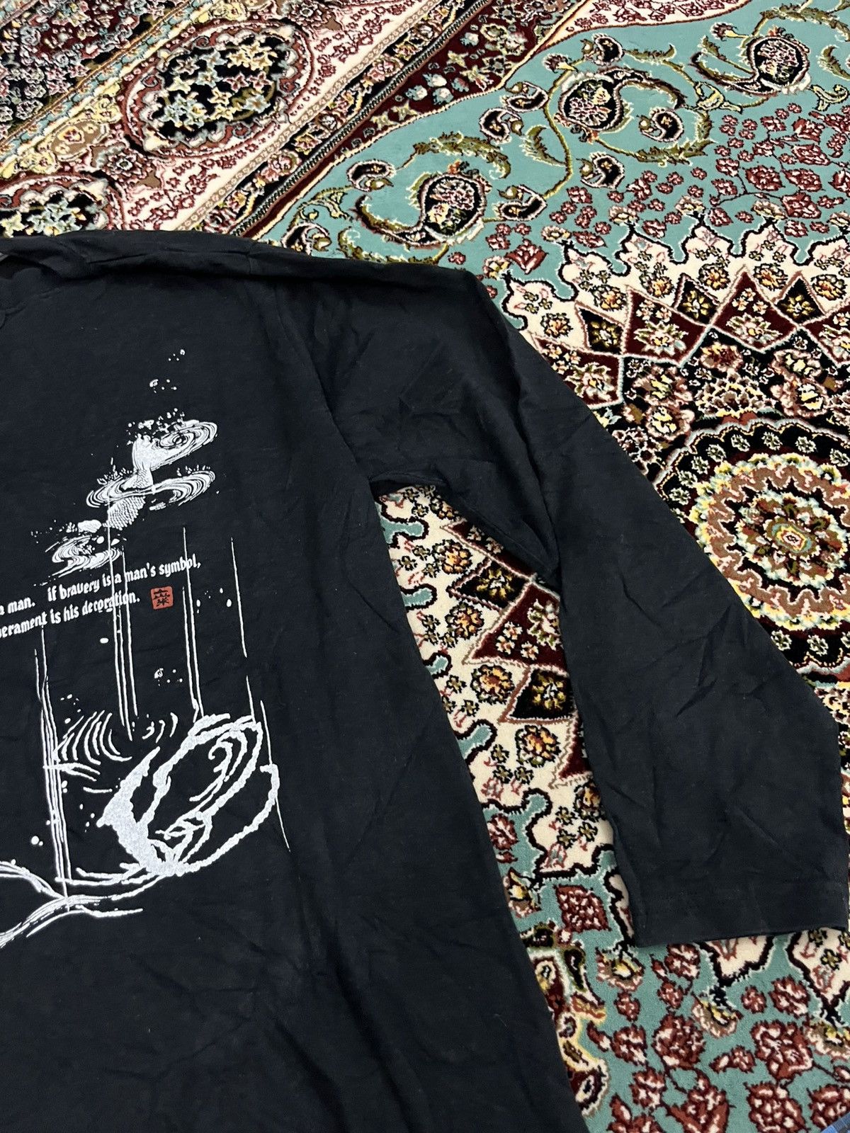 Addaptation Japan 💥Fly Beans Koi Fish Sukajan Tee Size US M / EU 48-50 / 2 - 5 Thumbnail