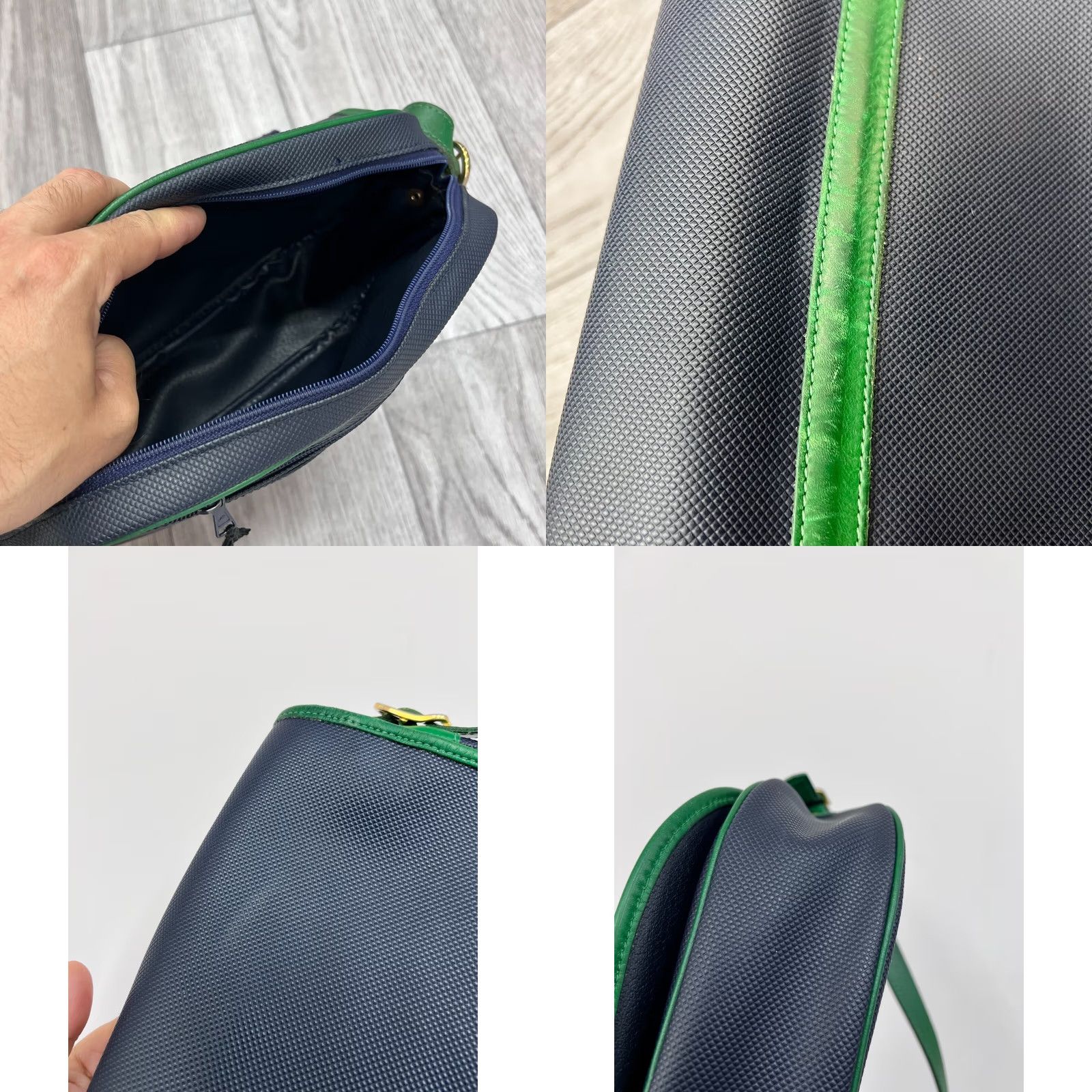 Longchamp VINTAGE Longchamp Crossbody Bag Women’s Shoulder Leather Resina Green Blue Size ONE SIZE - 9 Thumbnail
