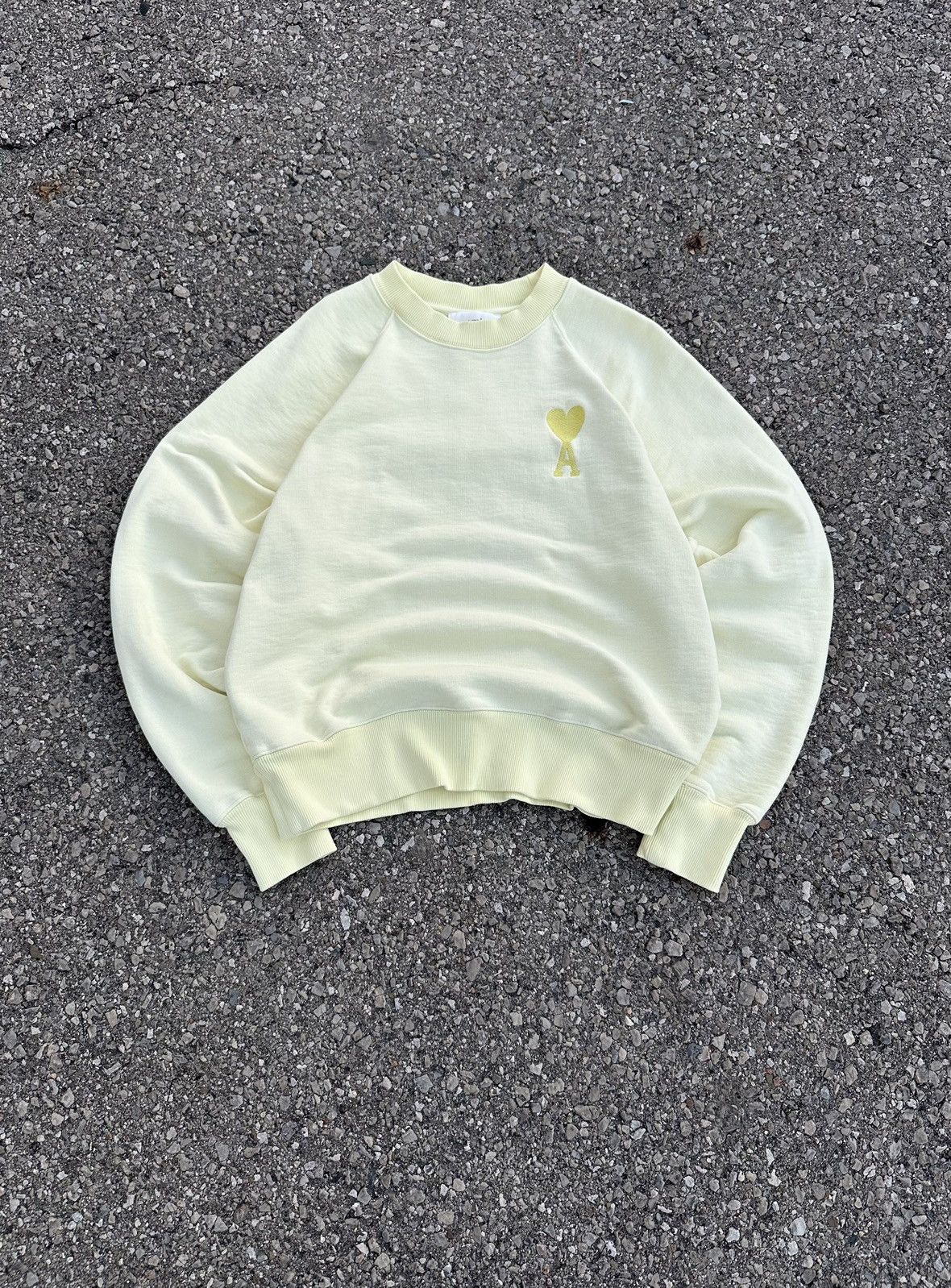 AMI Ami Heart Logo Lemon Sweatshirt Size US S / EU 44-46 / 1 - 1 Thumbnail