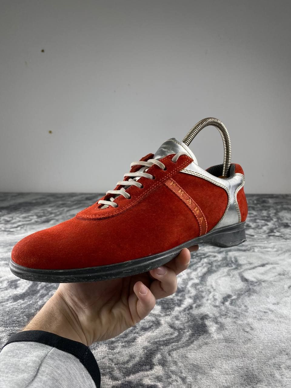 Prada Prada Sport Suede Colorblock Pattern Athletic Sneakers Size US 9 / IT 39 - 12 Thumbnail