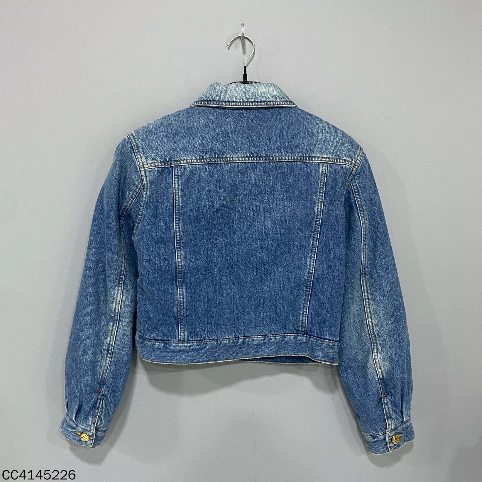 Gucci Gucci Gold Button Washed Thick Denim Jacket 36 Size XS / US 0-2 / IT 36-38 - 3 Thumbnail