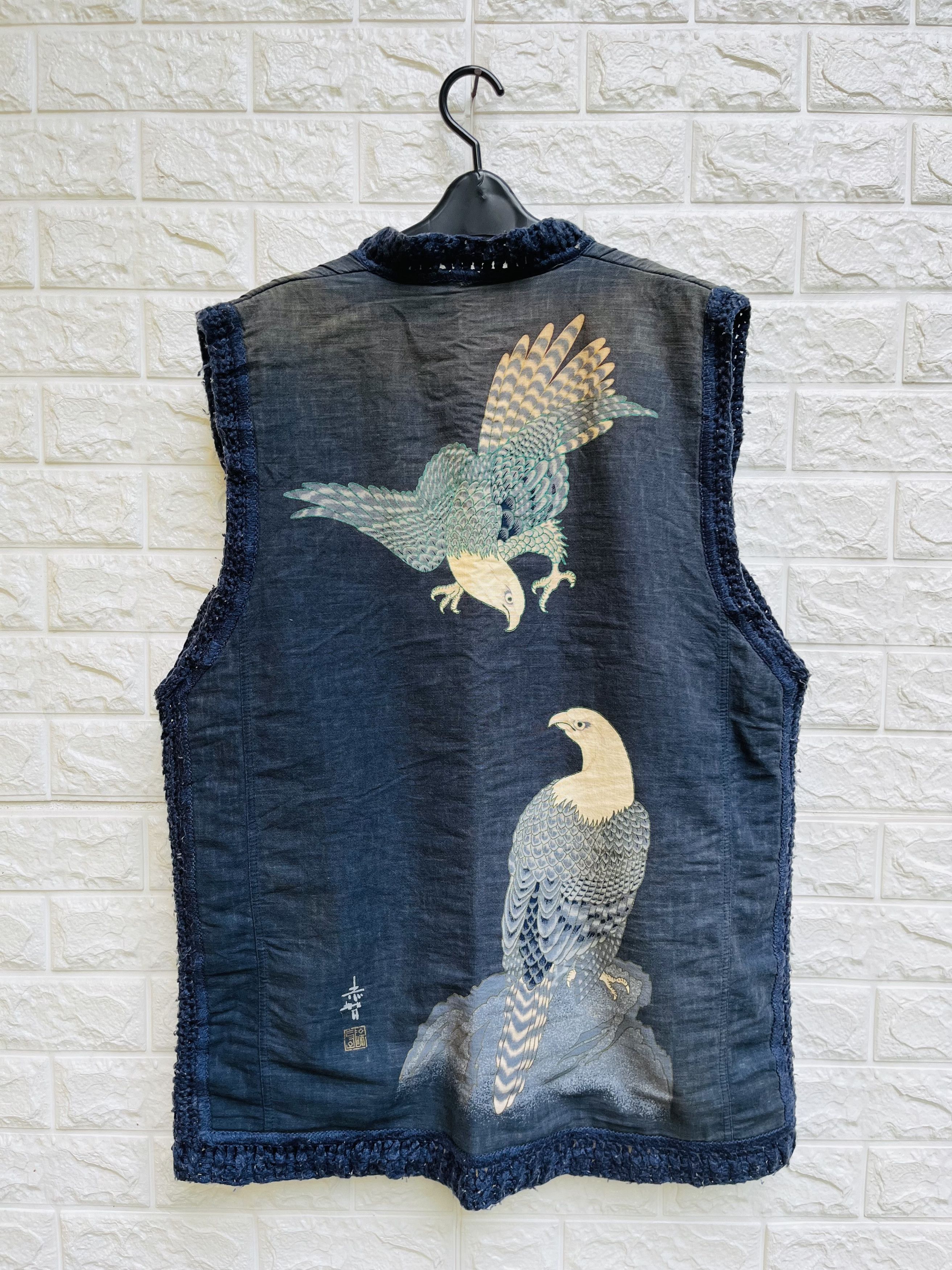 Japanese Brand × Vintage Vintage Eagle Fighting Yakuza Japanes Designer Fashion Style Size US XL / EU 56 / 4 - 1 Thumbnail