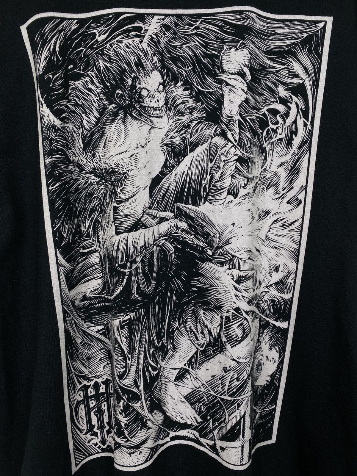 Anime Death Note Anime T-Shirt Size L Short Sleeve Top Black Y2K Size US L / EU 52-54 / 3 - 3 Thumbnail