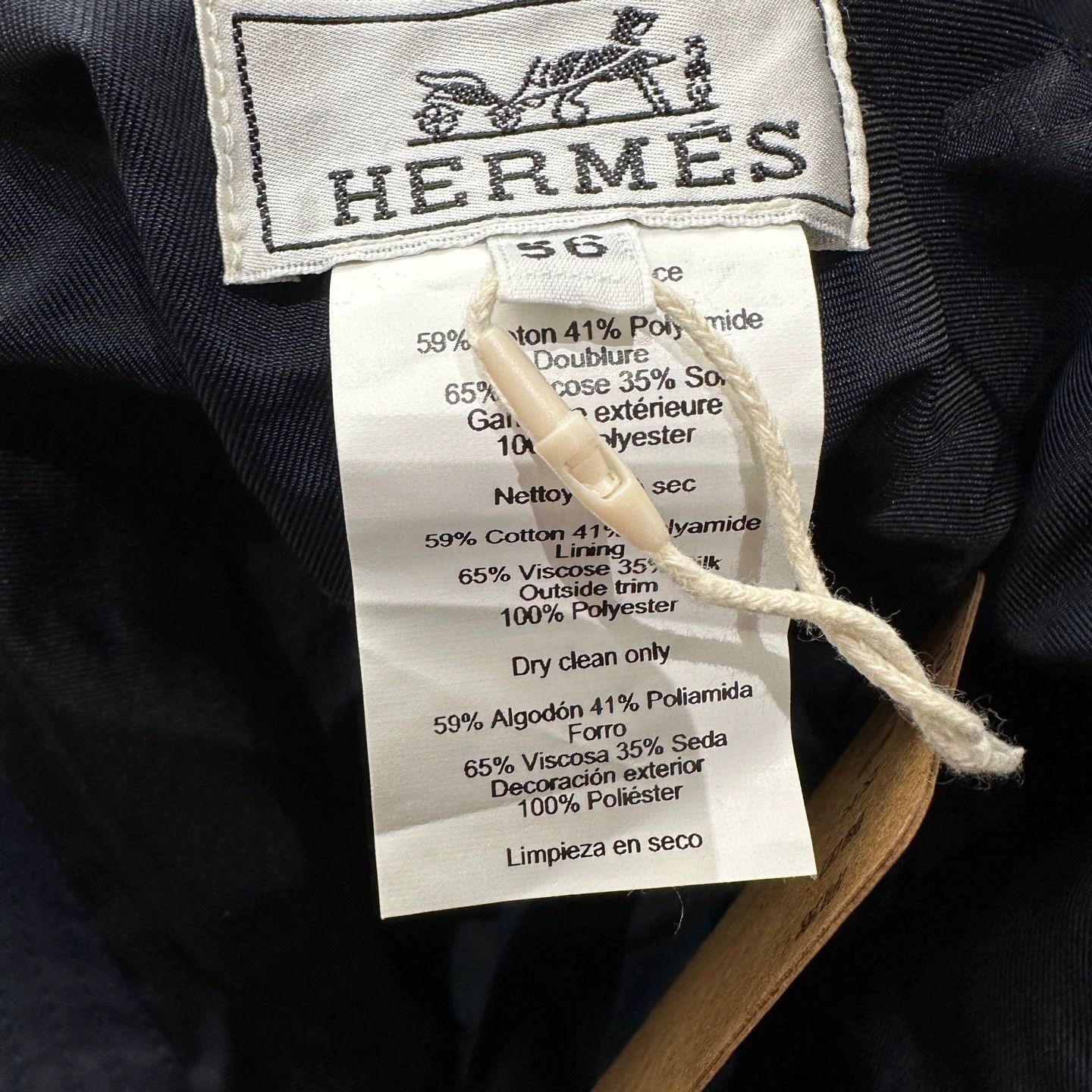 Hermes Hermes mar479 cashew flower logo buckle fisherman 56 Size ONE SIZE - 6 Thumbnail