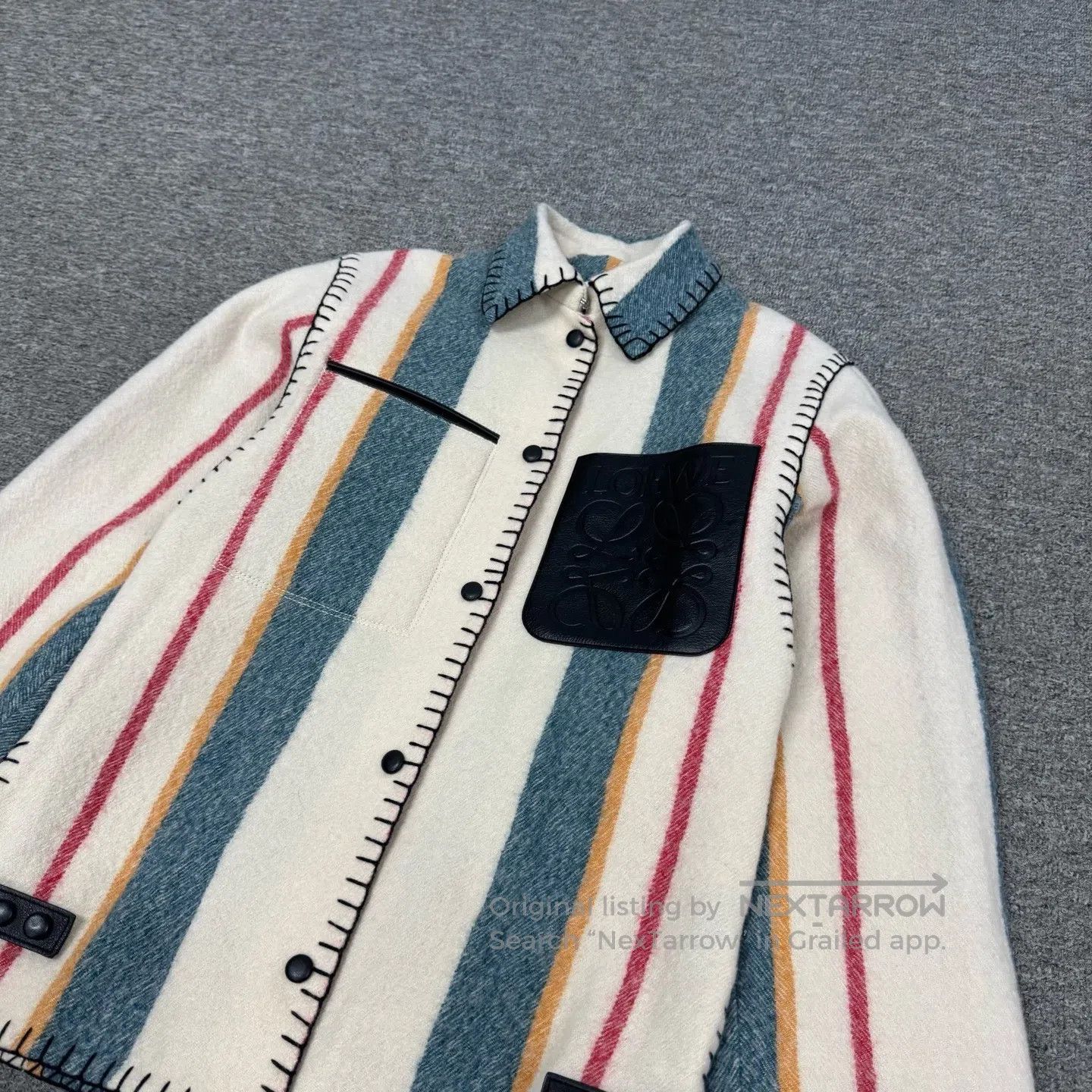 Loewe LOEWE size 32 Leather border with colorful strip trim pocke Size S / US 4 / IT 40 - 3 Thumbnail
