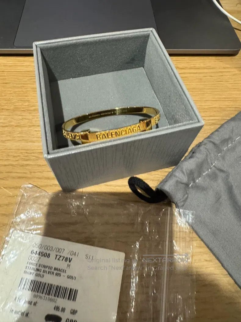 Balenciaga Balenciaga Gold Bracelet Size ONE SIZE - 1 Thumbnail