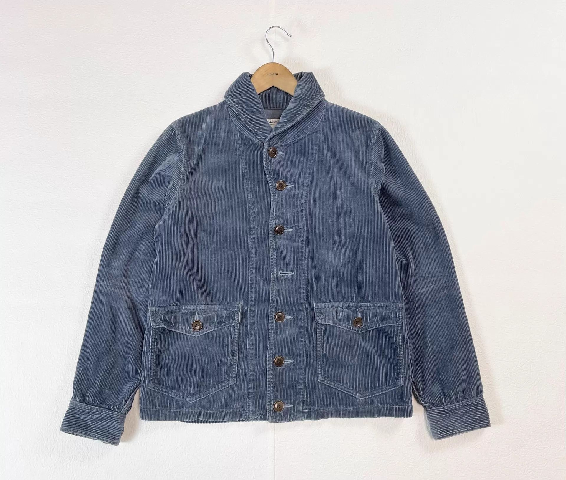 Visvim VISVIM KOBUK SHAWL IT INDIGO Corduroy Jacket 95 New Size US S / EU 44-46 / 1 - 1 Thumbnail