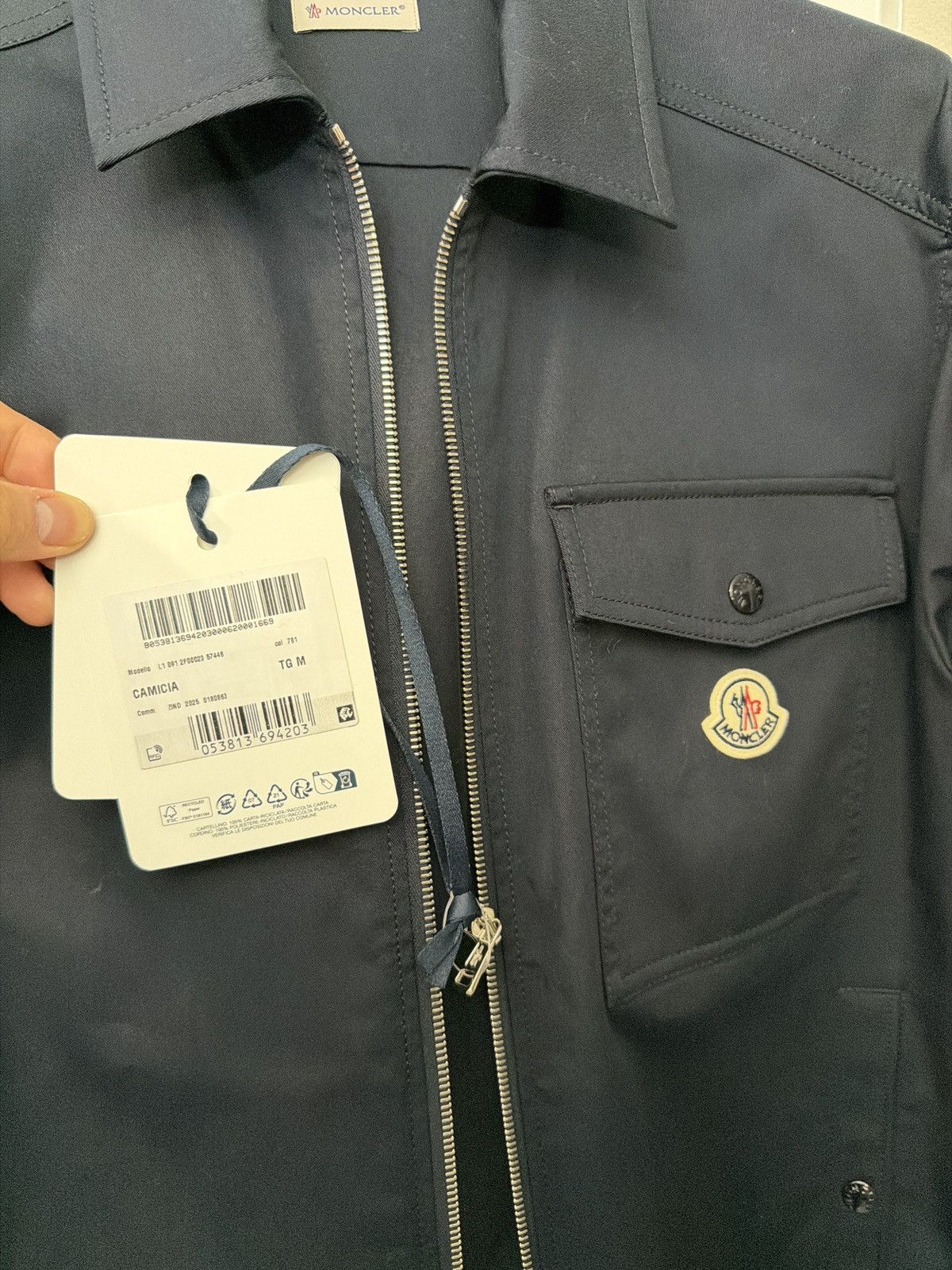 Moncler [BNWT] Moncler Cotton Gabardine Jacket - Navy Blue (Size M) Size US M / EU 48-50 / 2 - 15 Thumbnail