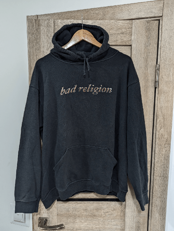 Band Tees Bad Religion Vintage Black Distressed Hoodie Size US XL / EU 56 / 4 - 1 Thumbnail