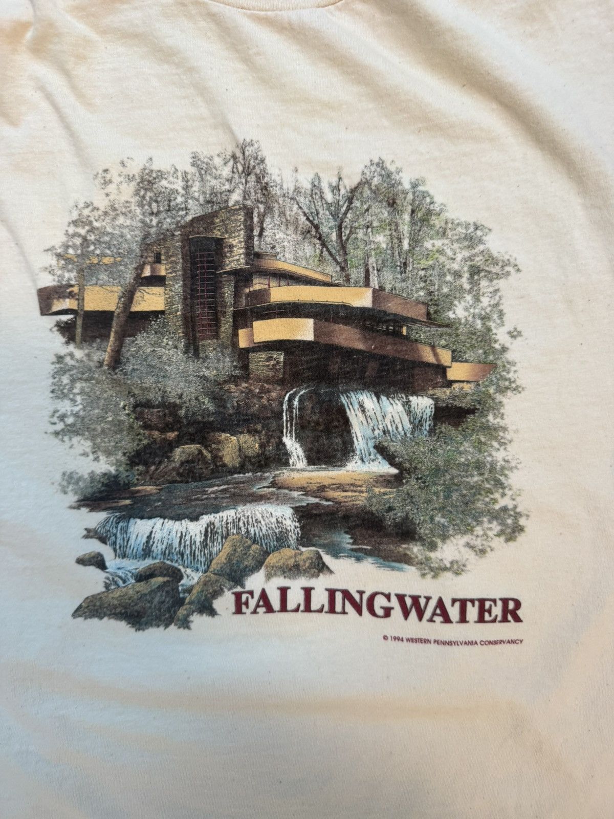 Vintage Vintage INSANE 1994 Fallingwater Frank Lloyd Wright Tee Size US XL / EU 56 / 4 - 6 Thumbnail