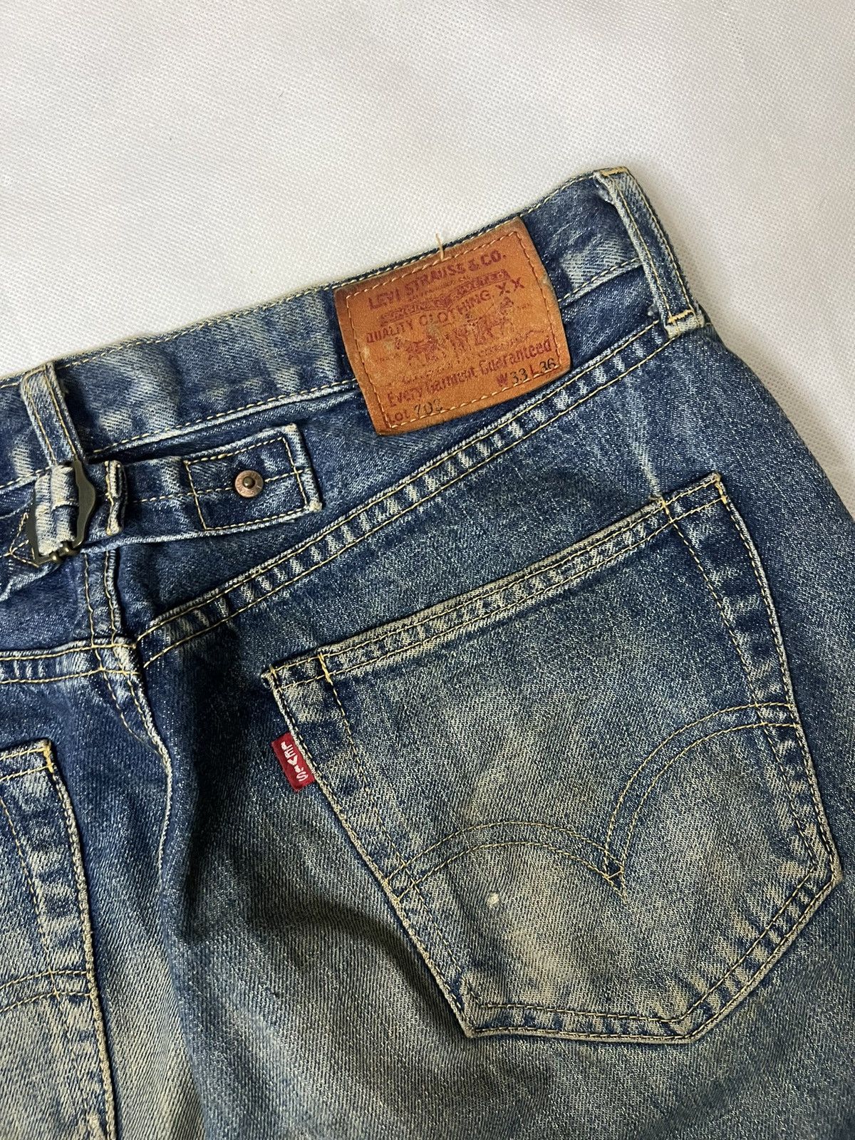 Levi's Vintage 80's Levis 702 "E" Buckle Back Selvedge Denim Size US 33 - 8 Thumbnail